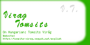 virag tomsits business card