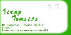 virag tomsits business card